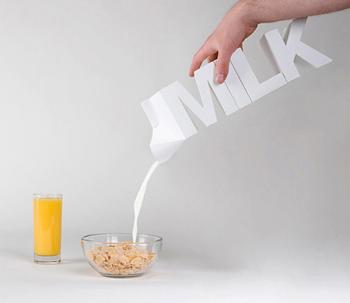 Креативная картонная коробка для упаковки молока